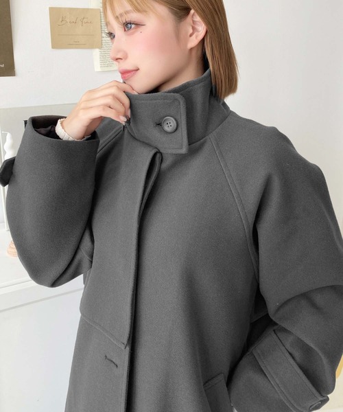 セール】【累計販売枚数1万枚突破！】ニットメルトンスタンドカラー