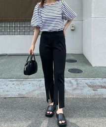バルーンスリーブボーダーTEE