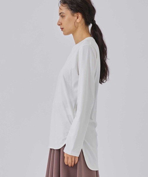 CITY TOKYO（シティトウキョウ）の「プラチナムスムースロンTEE（Tシャツ/カットソー・レディース・ホワイト/ブラック/パープル/ピンク・FREE）」の8枚目の写真