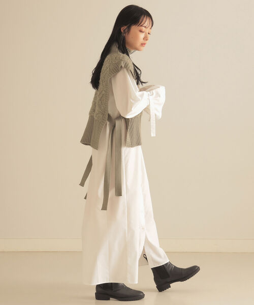 BeAMS DOT（ビームスドット）の「【WEB限定】BeAMS DOT / ジャカード ニットベスト（ベスト・レディース・ダークブラウン/ベージュ・FREE）」の6枚目の写真