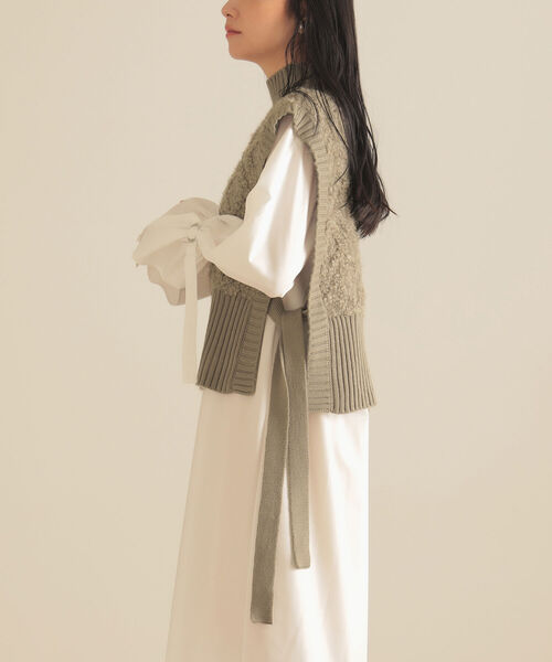BeAMS DOT（ビームスドット）の「【WEB限定】BeAMS DOT / ジャカード ニットベスト（ベスト・レディース・ダークブラウン/ベージュ・FREE）」の11枚目の写真