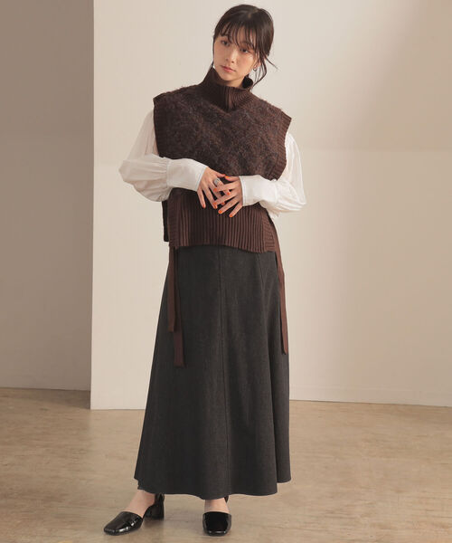 BeAMS DOT（ビームスドット）の「【WEB限定】BeAMS DOT / ジャカード ニットベスト（ベスト・レディース・ダークブラウン/ベージュ・FREE）」の20枚目の写真