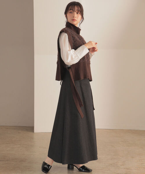 BeAMS DOT（ビームスドット）の「【WEB限定】BeAMS DOT / ジャカード ニットベスト（ベスト・レディース・ダークブラウン/ベージュ・FREE）」の21枚目の写真