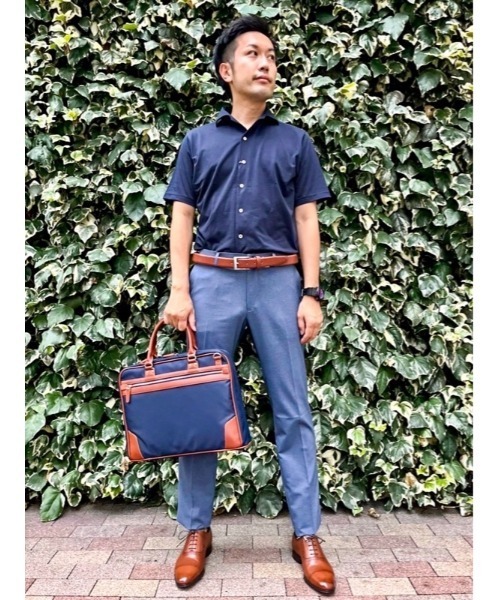 Perfect Suit FActory(パーフェクトスーツファクトリー)の「【洗える】GOOD BIZ スラックス 千鳥 サックスブルー/ネイビー/グレー(スラックス・メンズ・ブルー/チャコールグレー/ネイビー・76/79/88/82/85/94/91/73)」の4枚目の写真