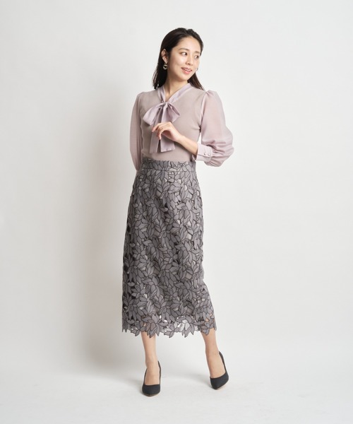 JUSGLITTY（ジャスグリッティー）の「レースタイトスカート（スカート・レディース・チャコールグレー/マスタード/ブルー系その他3・1/2/0/3）」の15枚目の写真