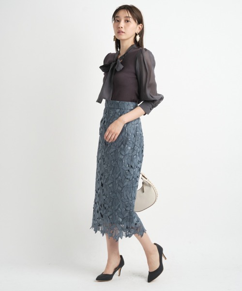 JUSGLITTY（ジャスグリッティー）の「レースタイトスカート（スカート・レディース・チャコールグレー/マスタード/ブルー系その他3・1/2/0/3）」の18枚目の写真