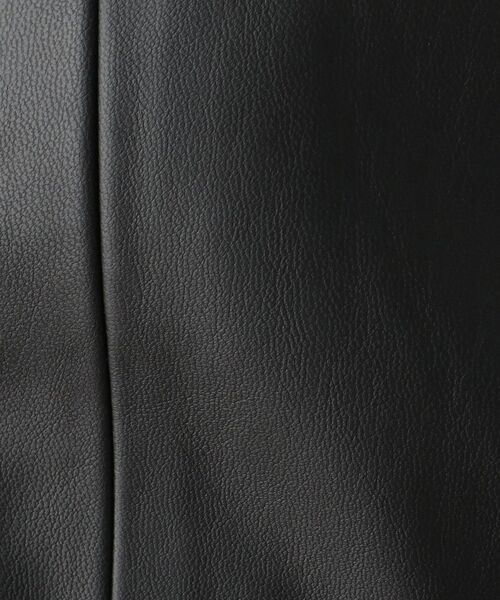 grove（グローブ）の「◆ノーカラーフェイクレザーブルゾン（ライダースジャケット・レディース・ブラック・02/03/01/05/04）」の10枚目の写真