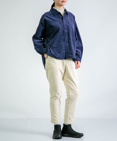 D.M.G.（ドミンゴ）の「[D.M.G / ディーエムジー] コーデュロイ裏起毛ハイパワーストレッチ レグレットベーカーパンツ（その他パンツ・レディース・ダークグリーン/ベージュ/ブラウン/グレー/ナチュラル/イエロー・SS/S/M/L）」の22枚目の写真