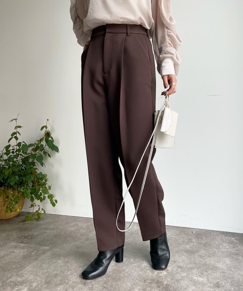 DouDou（ドゥドゥ）の「カラータックパンツ（その他パンツ・レディース・ブラック/ブラウン/パープル/グリーン・36/38）」の15枚目の写真