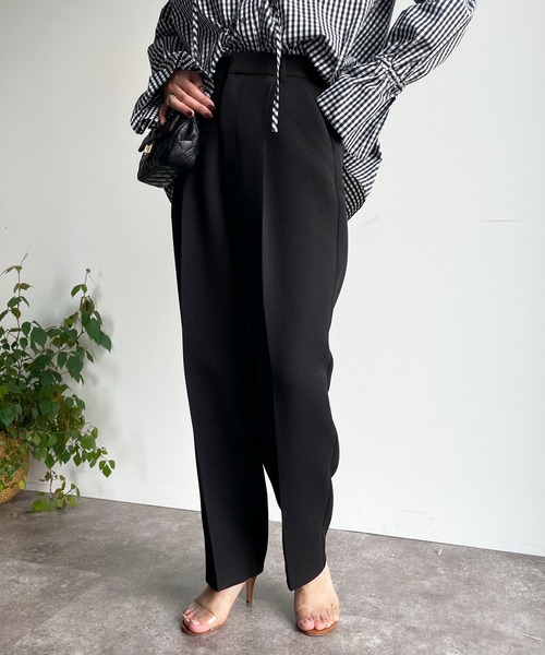 DouDou（ドゥドゥ）の「カラータックパンツ（その他パンツ・レディース・ブラック/ブラウン/パープル/グリーン・36/38）」の18枚目の写真