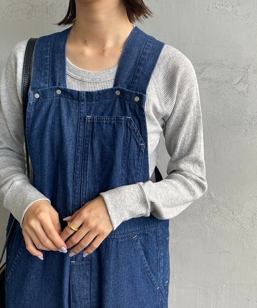 HANES（ヘインズ）の「[HANES/ヘインズ] UNDIES サーマルクルーネックカットソー（Tシャツ/カットソー・レディース・ブラック/オフホワイト/ダークグリーン/ヘザーグレー・F）」の20枚目の写真