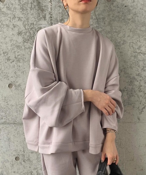 select MOCA by son（セレクトモカバイソン）の「リラックスリブスリットジョガーパンツ（スウェットパンツ・レディース・グレー/アイボリー/ブラック・FREE）」の17枚目の写真