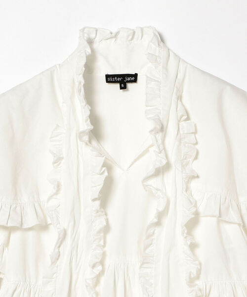 Ray BEAMS（レイビームス）の「sister jane / Metropolis Ruffle Bow Blouse（シャツ/ブラウス・レディース・オフホワイト・SMALL）」の7枚目の写真