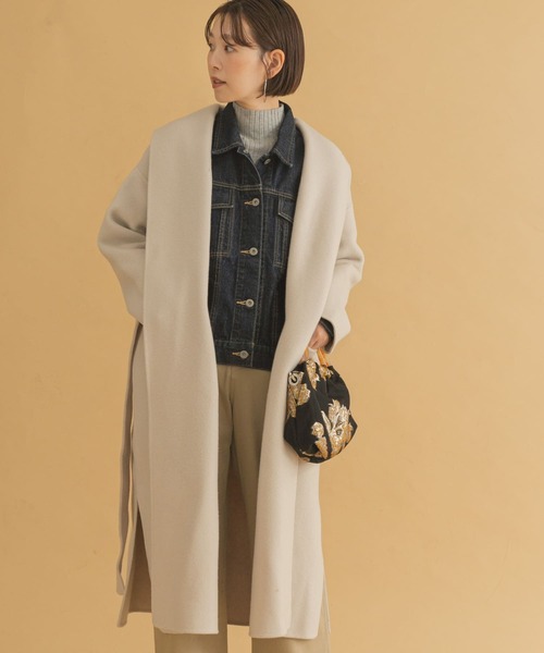 『34サイズ/低身長向けも展開』FbyROSSOリバーロングオーバーコート