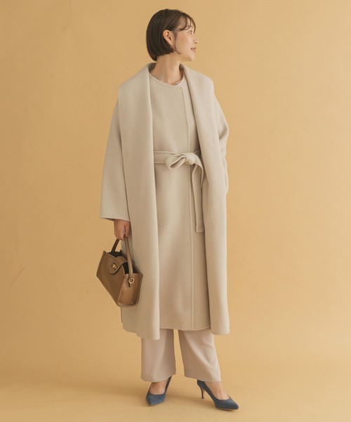 『34サイズ/低身長向けも展開』FbyROSSOリバーロングオーバーコート