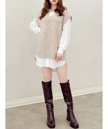 RESEXXY | ニットベストシャツチュニック(ニット/セーター)