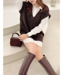 RESEXXY | ニットベストシャツチュニック(ニット/セーター)