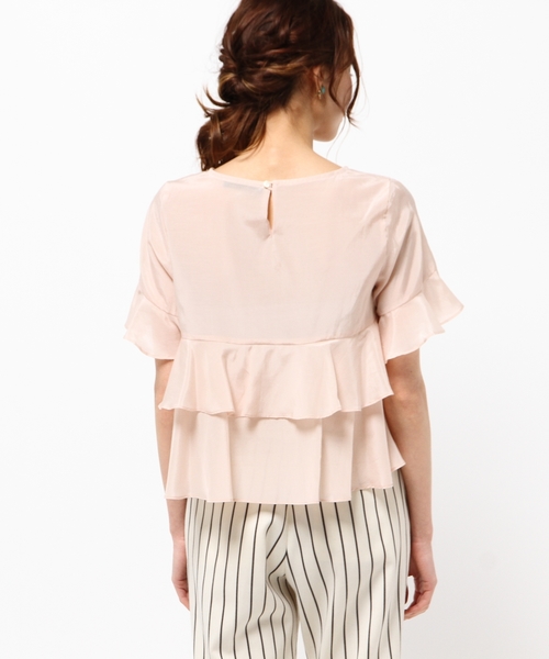 CROON A SONG（クルーンアソング）の「フリルブラウス（シャツ/ブラウス・レディース・ネイビー/ピンクベージュ/ホワイト・M）」の12枚目の写真