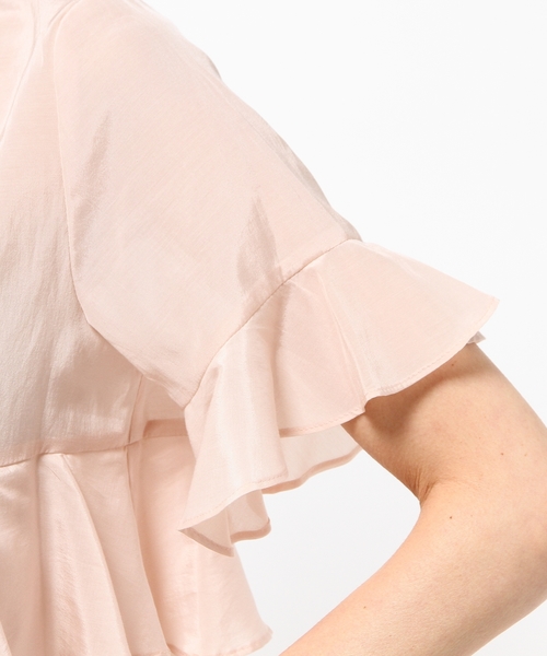 CROON A SONG（クルーンアソング）の「フリルブラウス（シャツ/ブラウス・レディース・ネイビー/ピンクベージュ/ホワイト・M）」の8枚目の写真