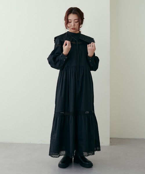 natural couture(ナチュラルクチュール)の「大人ナチュ/ヴィンテージライクレースワンピース(ワンピース・レディース・オフホワイト/ブラック/ボルドー・MEDIUM/LARGE)」の19枚目の写真