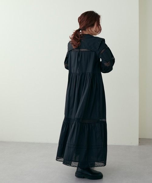 natural couture(ナチュラルクチュール)の「大人ナチュ/ヴィンテージライクレースワンピース(ワンピース・レディース・オフホワイト/ブラック/ボルドー・MEDIUM/LARGE)」の20枚目の写真