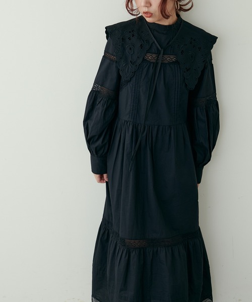 natural couture(ナチュラルクチュール)の「大人ナチュ/ヴィンテージライクレースワンピース(ワンピース・レディース・オフホワイト/ブラック/ボルドー・MEDIUM/LARGE)」の21枚目の写真