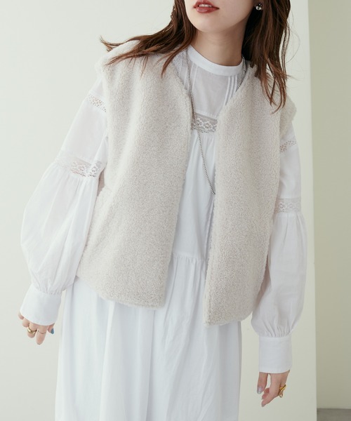 natural couture(ナチュラルクチュール)の「大人ナチュ/ヴィンテージライクレースワンピース(ワンピース・レディース・オフホワイト/ブラック/ボルドー・MEDIUM/LARGE)」の16枚目の写真