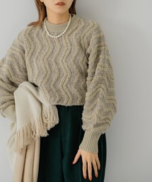 KBF | ループヤーンジャガードニット(ニット/セーター)