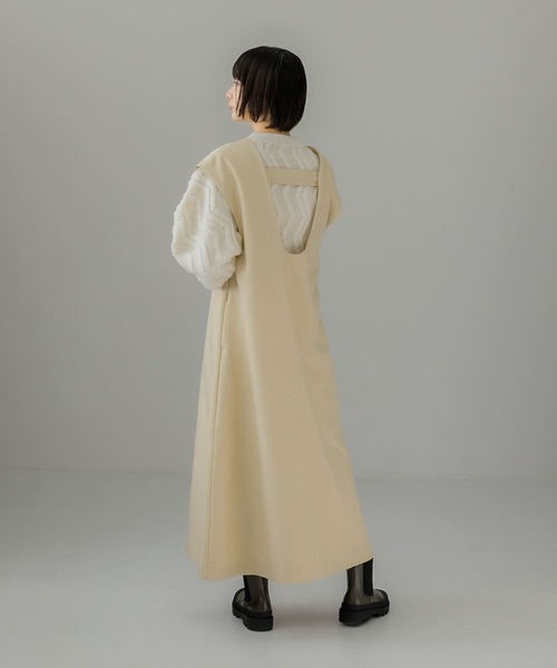 KBF（ケイビーエフ）の「ループヤーンジャガードニット（ニット/セーター・レディース・ベージュ/ブラック/アイボリー・ONE）」の5枚目の写真