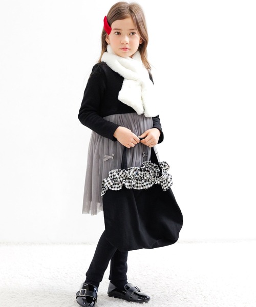 Bee des Bee(ビーデスビー)の「ギンガムチェック レッスントートバッグ(トートバッグ・キッズ・ブラック×ブラック/ブラック×レッド/ブラック・フリー)」の7枚目の写真