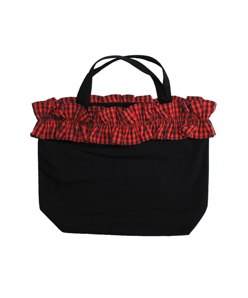 Bee des Bee(ビーデスビー)の「ギンガムチェック レッスントートバッグ(トートバッグ・キッズ・ブラック×ブラック/ブラック×レッド/ブラック・フリー)」の8枚目の写真