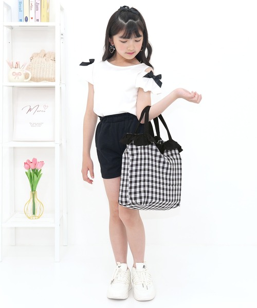 Bee des Bee(ビーデスビー)の「ギンガムチェック レッスントートバッグ(トートバッグ・キッズ・ブラック×ブラック/ブラック×レッド/ブラック・フリー)」の5枚目の写真