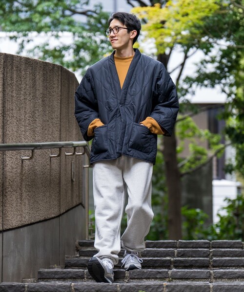 coen（コーエン）の「[洗える]パッカブルドテラ 中綿ジャケット（ルームウェア/パジャマ・メンズ・イエロー/その他1/ナチュラル/コバルトブルー/ブラック・FREE）」の22枚目の写真