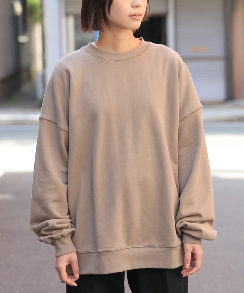 WAIPER.inc(ワイパーインク)の「USAコットン!Good wear グッドウェア BIG クルーネックトレーナー【2W7-0521】(スウェット・メンズ・ブラック/ベージュ/ネイビー/オフホワイト/カーキ/杢グレー/ブラウン/ダークグリーン/グレイッシュベージュ/チャコールグレー・S/M/L/XL)」の7枚目の写真