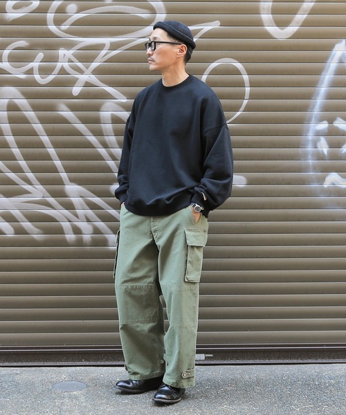 WAIPER.inc(ワイパーインク)の「USAコットン!Good wear グッドウェア BIG クルーネックトレーナー【2W7-0521】(スウェット・メンズ・ブラック/ベージュ/ネイビー/オフホワイト/カーキ/杢グレー/ブラウン/ダークグリーン/グレイッシュベージュ/チャコールグレー・S/M/L/XL)」の18枚目の写真