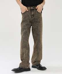 Ressaca | ルーズストレートシルエット オーバーダイウォッシュデニムパンツ(デニムパンツ)