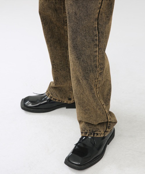 Ressaca（レサーカ）の「ルーズストレートシルエット オーバーダイウォッシュデニムパンツ（デニムパンツ・メンズ・ブラウン・S/M/L/XL）」の11枚目の写真