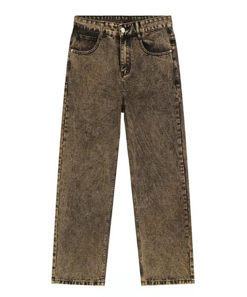 Ressaca（レサーカ）の「ルーズストレートシルエット オーバーダイウォッシュデニムパンツ（デニムパンツ・メンズ・ブラウン・S/M/L/XL）」の9枚目の写真