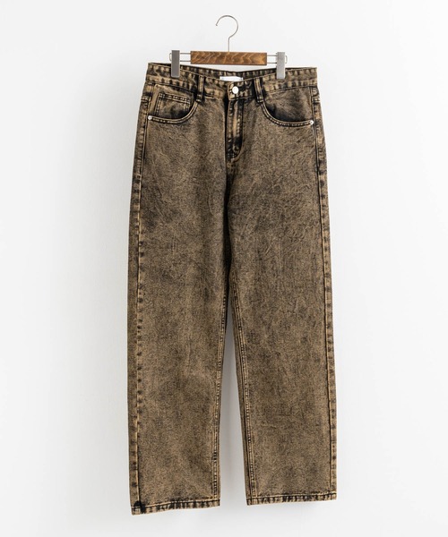 Ressaca（レサーカ）の「ルーズストレートシルエット オーバーダイウォッシュデニムパンツ（デニムパンツ・メンズ・ブラウン・S/M/L/XL）」の21枚目の写真