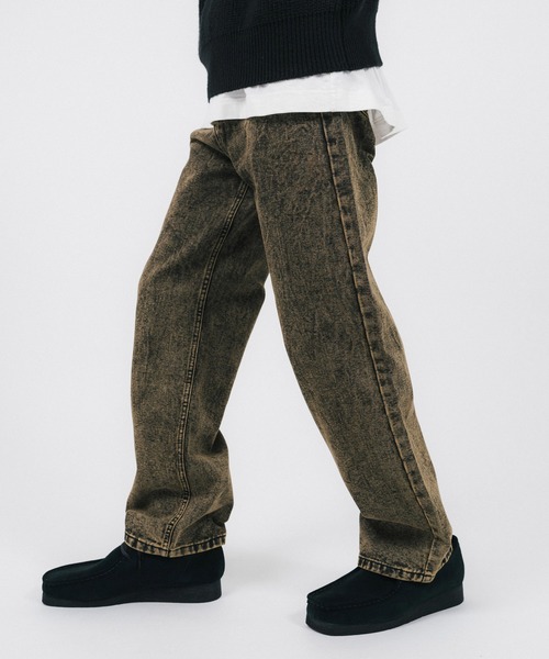 Ressaca（レサーカ）の「ルーズストレートシルエット オーバーダイウォッシュデニムパンツ（デニムパンツ・メンズ・ブラウン・S/M/L/XL）」の14枚目の写真