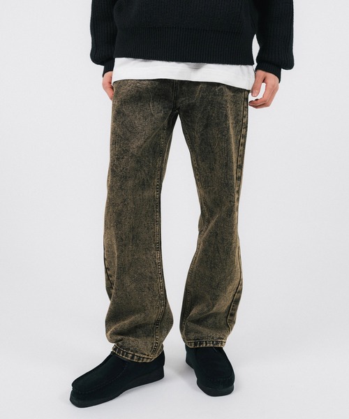 Ressaca（レサーカ）の「ルーズストレートシルエット オーバーダイウォッシュデニムパンツ（デニムパンツ・メンズ・ブラウン・S/M/L/XL）」の13枚目の写真