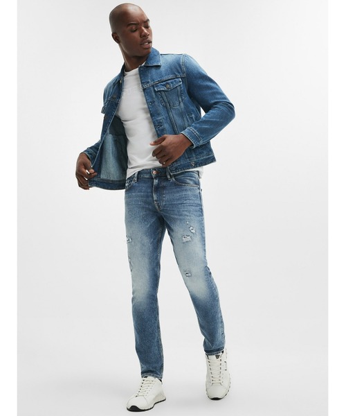 Guess(ゲス)の「Eco Slim Tapered Jeans(デニムパンツ・メンズ・インディゴブルー・29inch/30inch/31inch/32inch)」の4枚目の写真