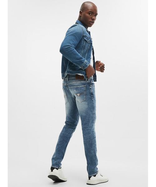 Guess(ゲス)の「Eco Slim Tapered Jeans(デニムパンツ・メンズ・インディゴブルー・29inch/30inch/31inch/32inch)」の5枚目の写真