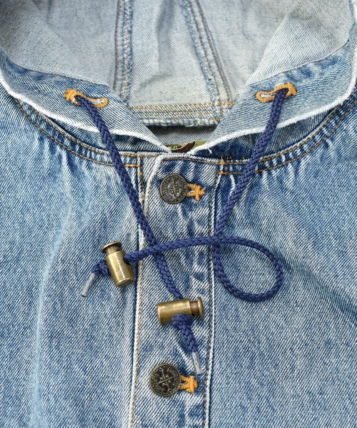 VINTAGE(ヴィンテージ)の「【ヴィンテージ古着】90s BLUES "AUTHENTIC JEANS WEAR" フード付き デニムジャケット(デニムジャケット・メンズ・ブルー・MEDIUM)」の7枚目の写真