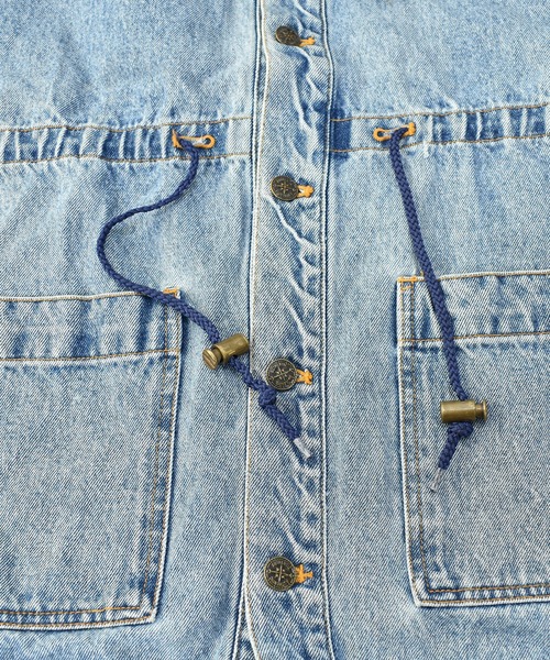 VINTAGE(ヴィンテージ)の「【ヴィンテージ古着】90s BLUES "AUTHENTIC JEANS WEAR" フード付き デニムジャケット(デニムジャケット・メンズ・ブルー・MEDIUM)」の3枚目の写真