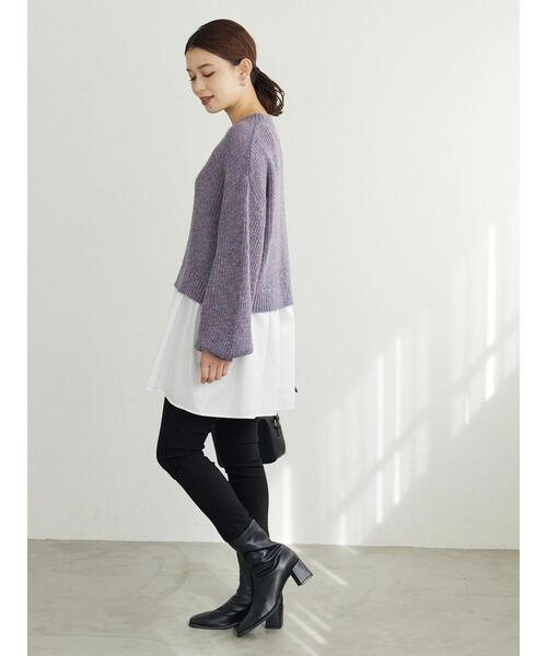 Green Parks(グリーンパークス)の「裏起毛ストレッチスキニーパンツ(その他パンツ・レディース・ブラック/グレイッシュベージュ・S/M/L)」の6枚目の写真