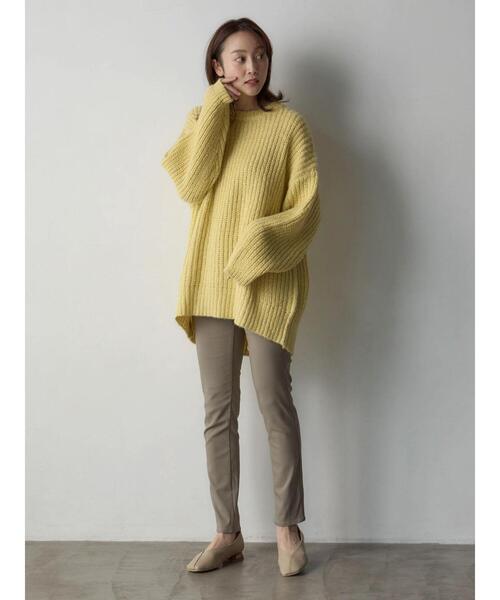 Green Parks(グリーンパークス)の「裏起毛ストレッチスキニーパンツ(その他パンツ・レディース・ブラック/グレイッシュベージュ・S/M/L)」の10枚目の写真