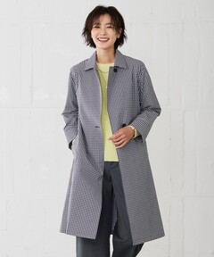 IENA LA BOUCLE チェックノーカラーコート◇（ノーカラーコート