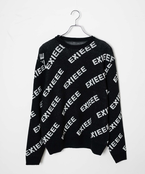 EXIEEE(イグジー)の「ロゴクルーネックセーター(ニット/セーター・レディース・ブラック/パープル/オフホワイト/グリーン・SMALL/MEDIUM/LARGE)」の8枚目の写真