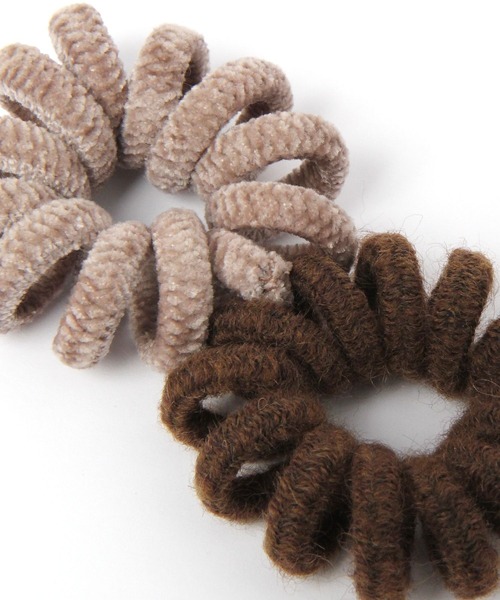 LEPSIM（レプシィム）の「5セットグルグルヘアゴム　179758（ヘアゴム・レディース・ブラウン/カーキ/グレー・ONE SIZE）」の8枚目の写真